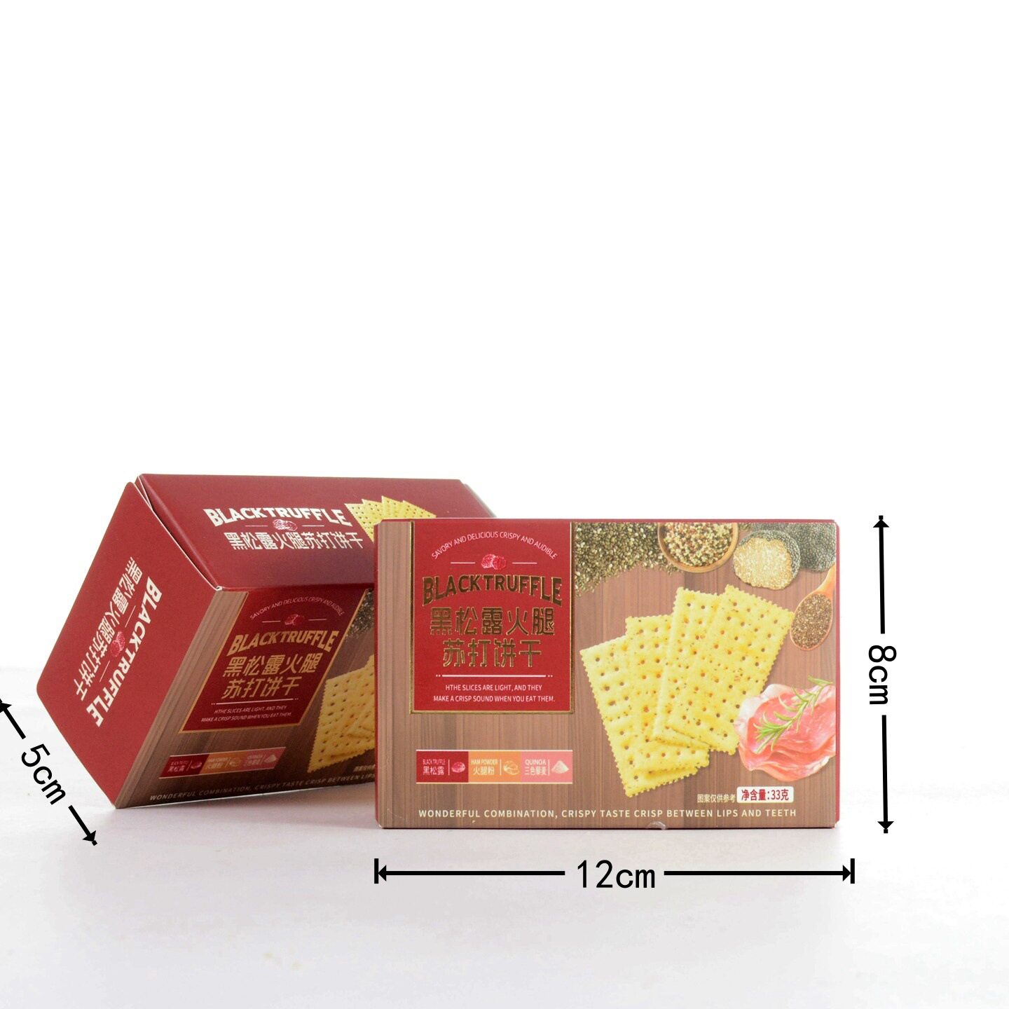 唯口爱黑松露火腿苏打饼干百天结婚过寿回礼解馋网红零食33g/4袋