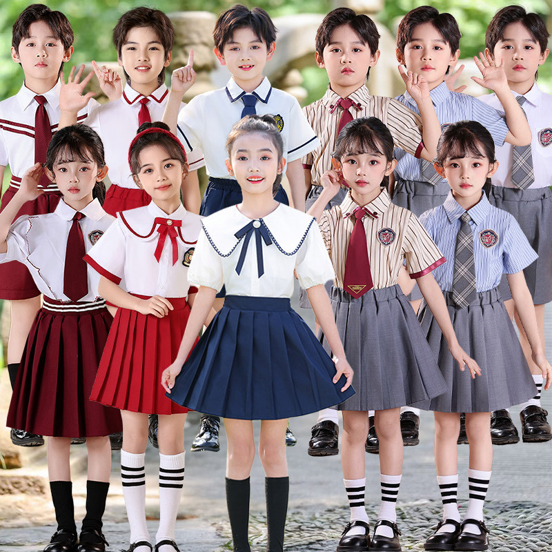 六一儿童合唱演出服英伦风校服中小学生朗诵表演服幼儿园班服夏季