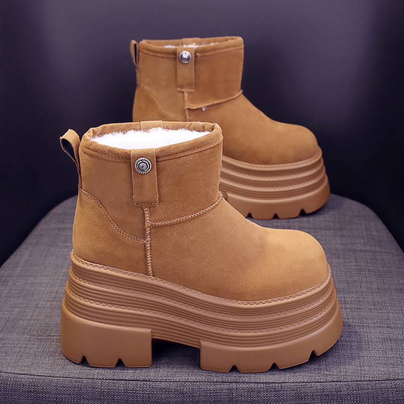 小个子保暖棉鞋真皮冬天鞋子