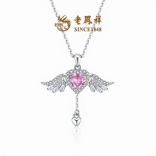 S925纯银天使之恋项链女