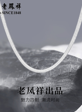 老凤祥925银蛇骨链项链女轻奢小众设计感锁骨链情人节日生日礼物