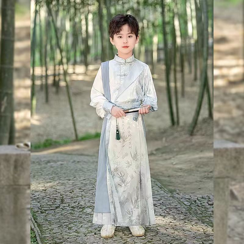 男童汉服春秋古装唐装儿童古风公子少爷服中国风男孩国学演出服装