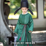 唐宋制诗人李白古装儿童汉服书生国学圆领汉服诗词朗诵2024新款