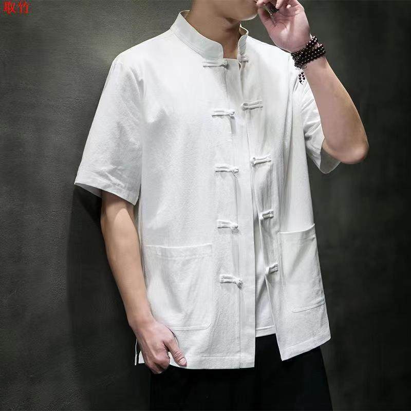 夏季叶问咏春拳李小龙跆拳道棉亚麻唐装男女功夫褂子中国风练功服