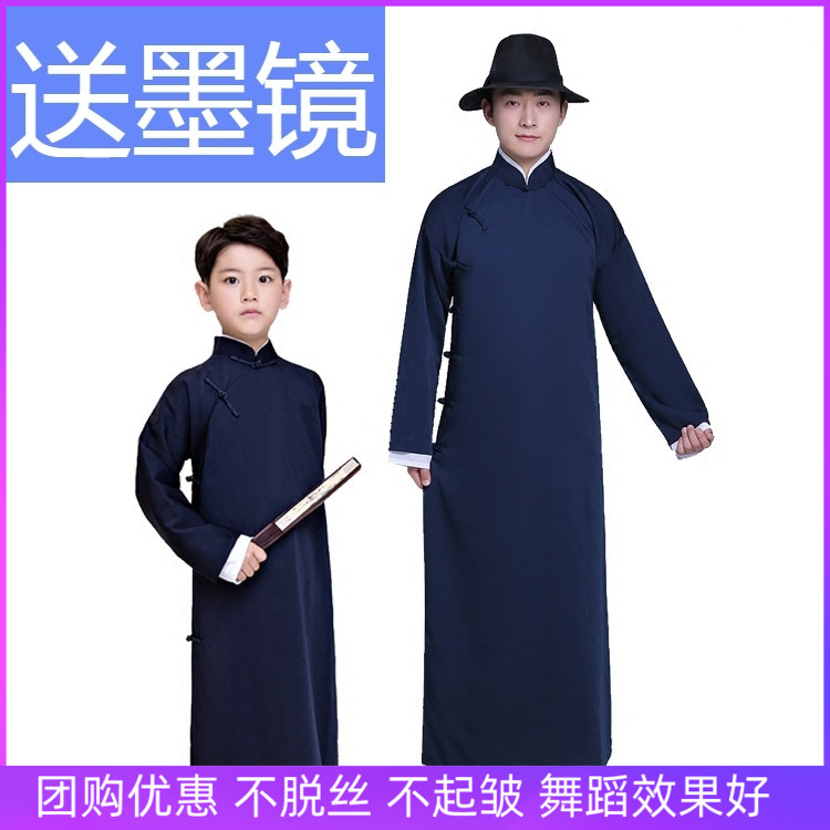 小和尚练功武术表演长衫