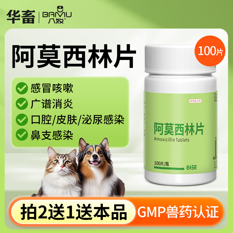 八牧猫咪狗狗感冒药阿莫西林片