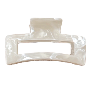 高品质人鱼姬白色发抓夹新款气质发夹女后脑勺大号鲨鱼夹春夏头饰