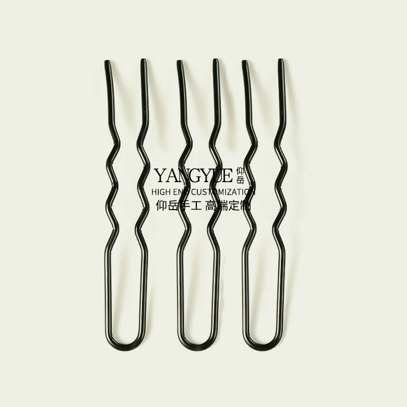 加粗U型发夹黑色隐形盘发神器U形