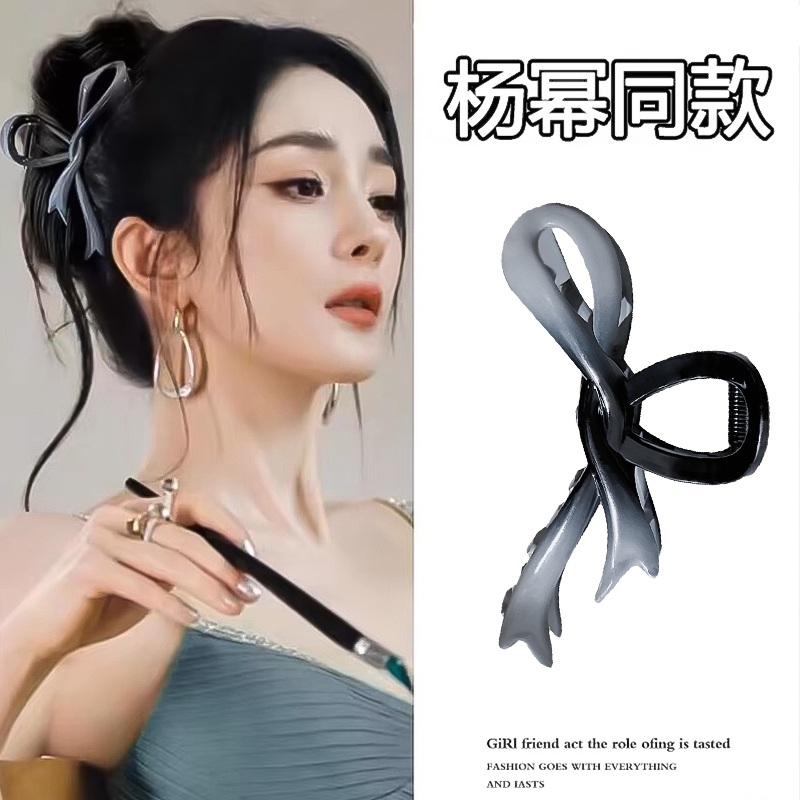仰岳蝴蝶结抓夹高级感鲨鱼夹发夹