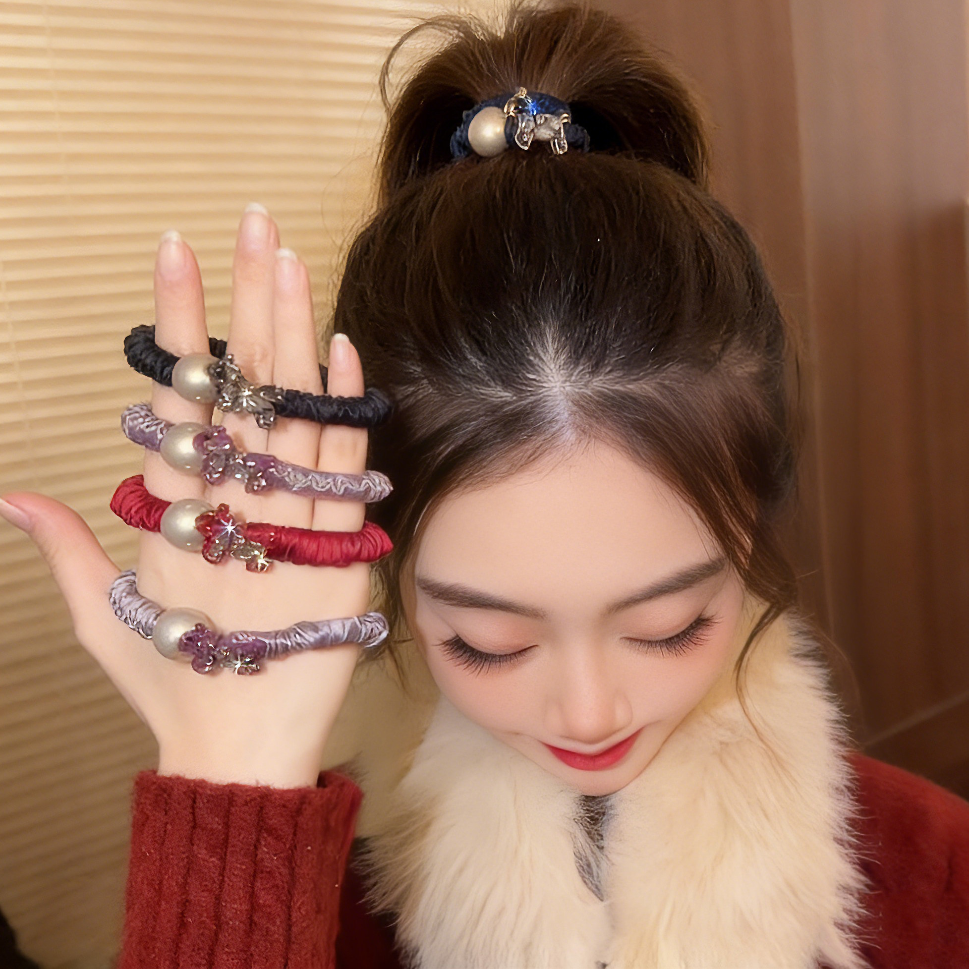 高级感马年生肖头绳2025新款高端皮筋扎头女马尾小肠发圈不伤发绳,饰品/流行首饰/时尚饰品新,发饰,淘宝优惠券,粉丝福利购,淘宝优惠卷