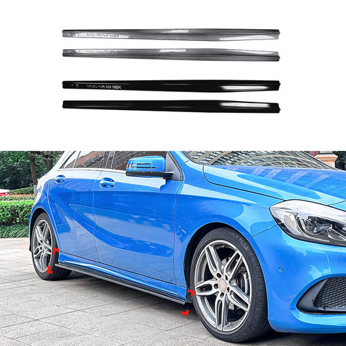 适用奔驰A级 CLA级 W176 C117 AMG 2013-2018车身侧裙外饰改装