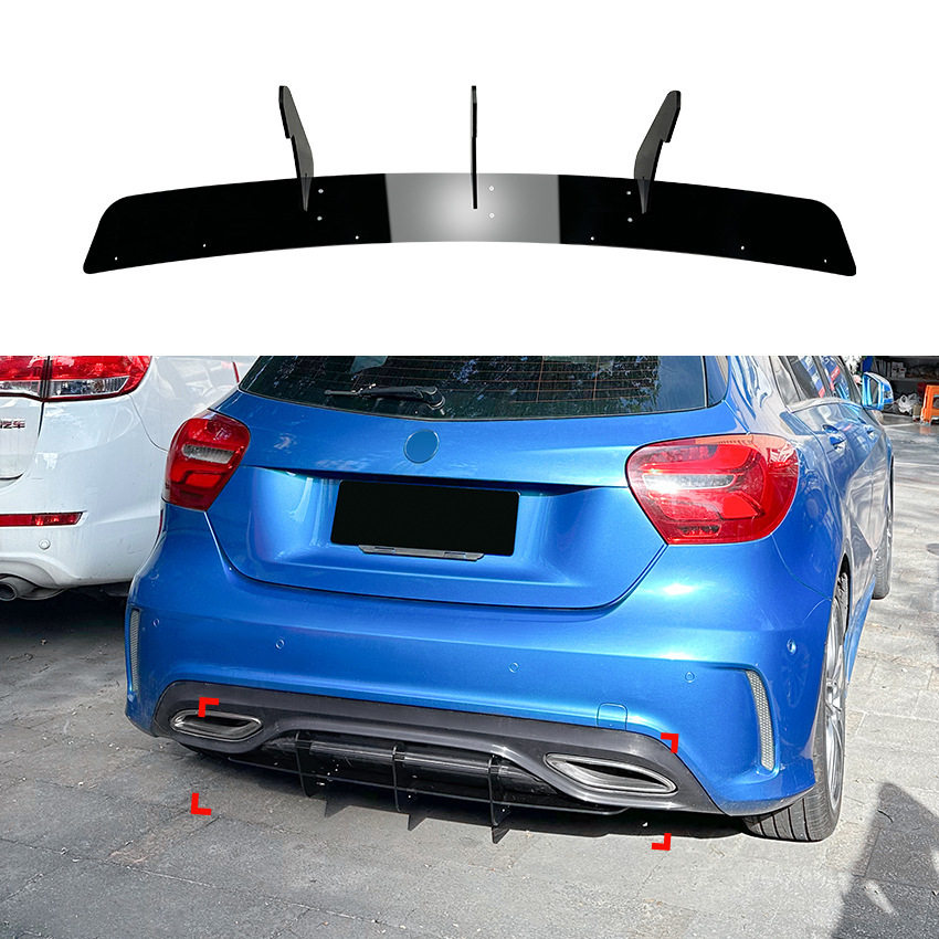 thumbnail for Suitable for Mercedes-Benz A-Class W176 2016-2018 Amg Line Rear Lip Rear Blade Spoiler Modification