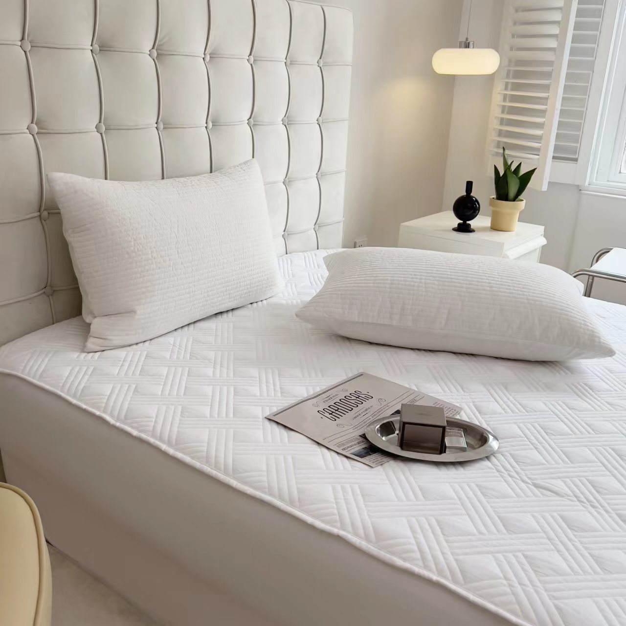 床垫保护垫60支贡缎纯棉