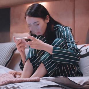 乔晶晶同款条纹睡衣真冰丝高品质条纹夏情侣时尚家居服娜扎女款