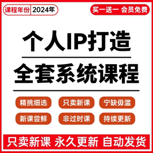 个人IP打造课程人设定位价值包装提高影响力品牌营销私域变现教程