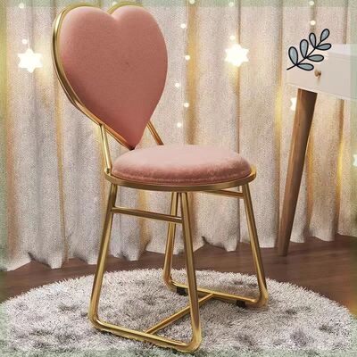 美甲店顾客专用椅子梳妆台化妆椅凳子公主靠背轻奢高级感主卧室颜