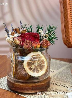 肉桂生财摆件聚财开运香薰玻璃瓶装饰客厅床头工位办公室礼物