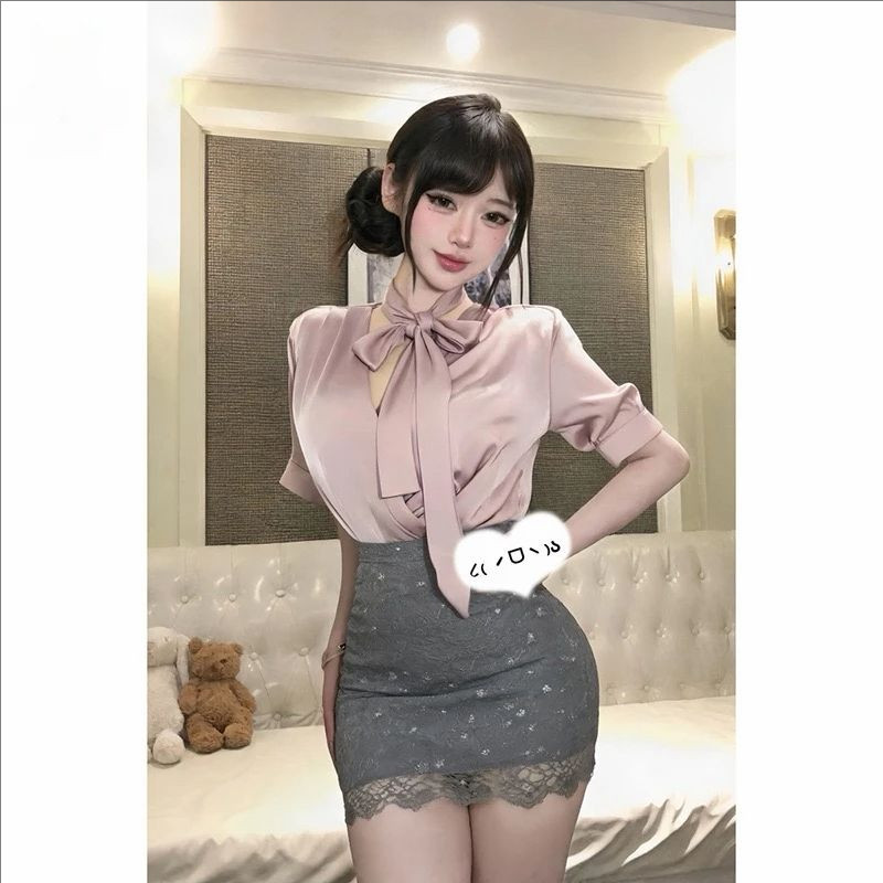 温柔心动*修身纯欲秘书包臀裙OL蕾丝禁欲系熟女上衣短裙制服套装