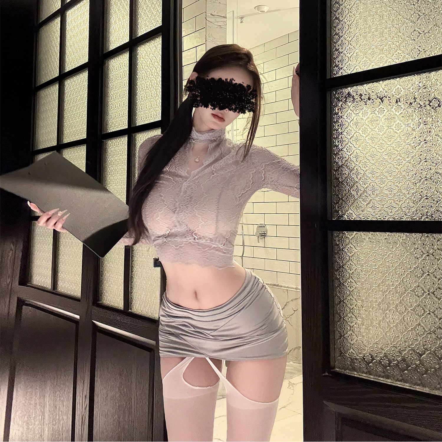 性感秘书OL制服套装纯欲情调夜店包臀裙禁欲系qqny情侣透视睡衣女