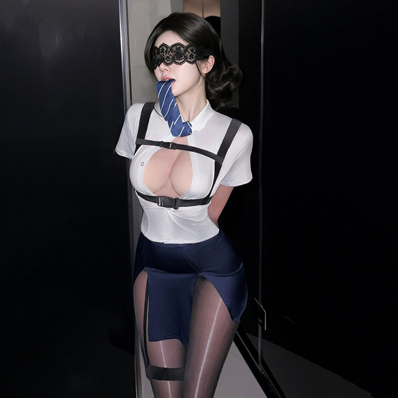 大码性感纯欲空姐束缚制服秘书女