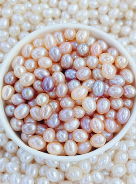 天然淡水极强光无暇供佛修曼扎米圆形没眼不打孔珍珠散珠称斤裸珠