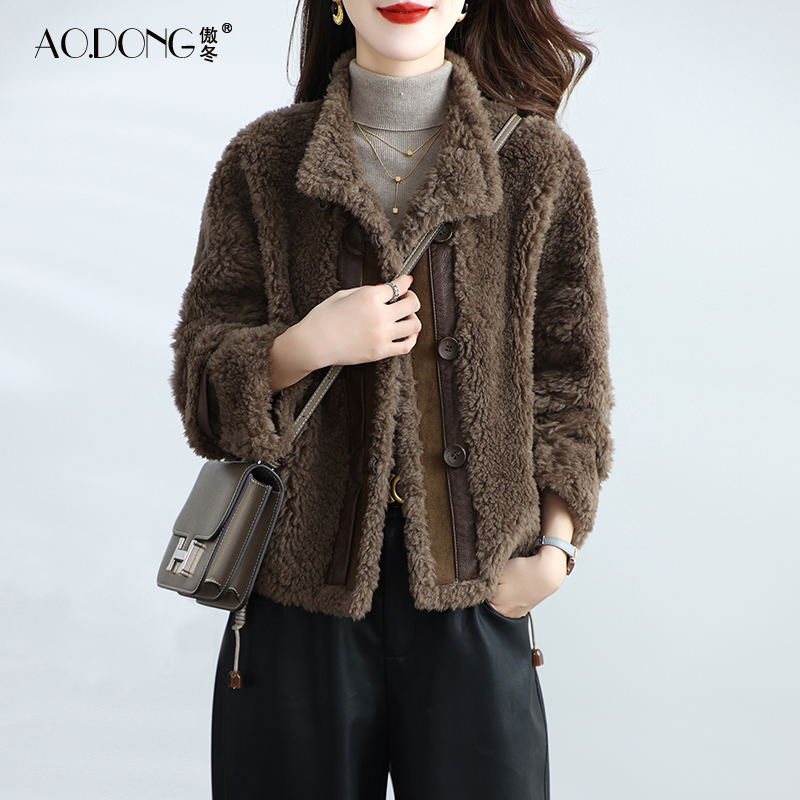 2025新款海宁颗粒绒皮草外套