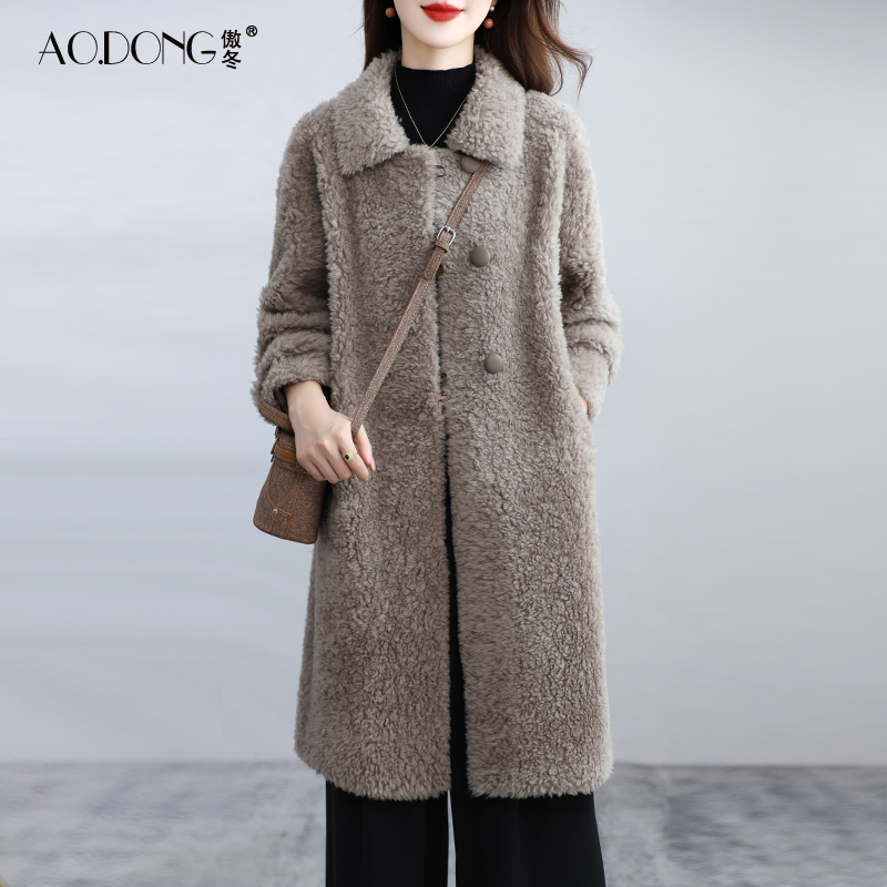 傲冬羊剪绒休闲加厚保暖羊羔毛