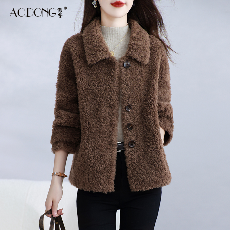 2025新款海宁颗粒绒皮草外套