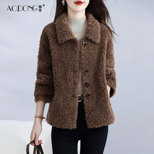 2025新款海宁颗粒绒皮草外套