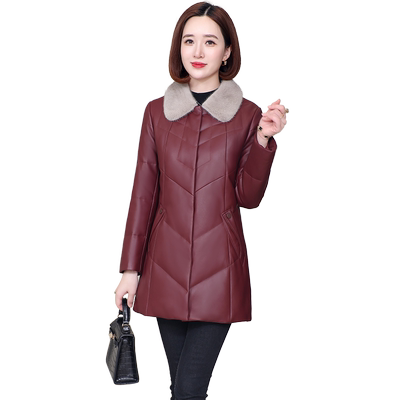 海宁皮草真皮羽绒服皮衣修身