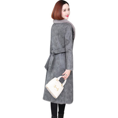 傲冬海宁真皮獭兔水貂女兔毛内胆