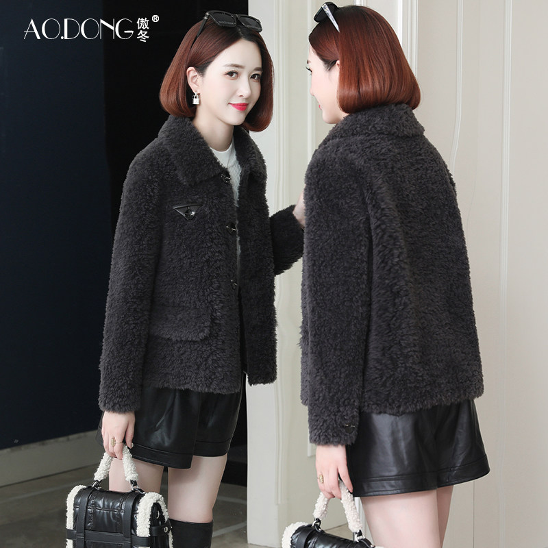 傲冬皮草颗粒绒修身纯羊毛韩版