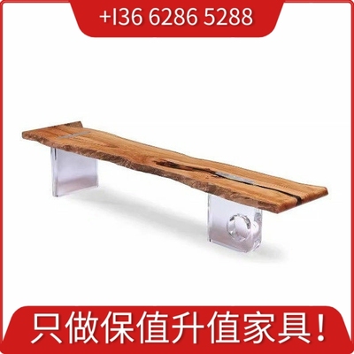 私人定制茶室原木茶桌