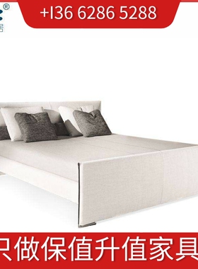 悠云家具意大利双人床现代简约布艺婚床VENICE BED单人皮床