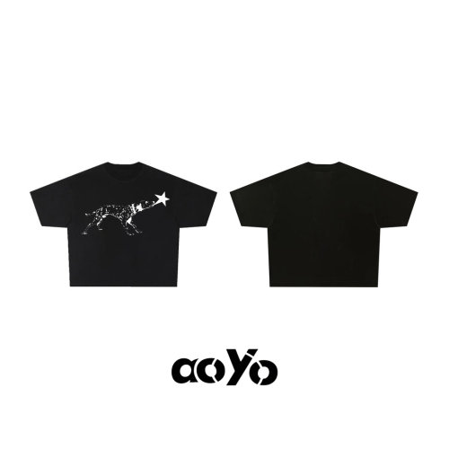 aoyo Dog&Star美式嘻哈重磅300g短袖男夏季纯棉t恤街头高级感上衣