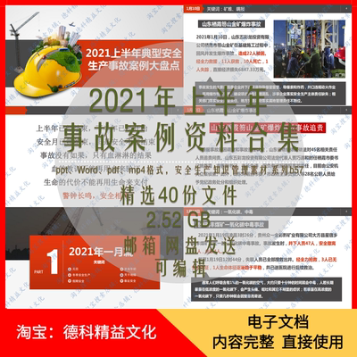 2021年上半年安全生产事故案例分析ppt调查报告 安全警示视频 b57