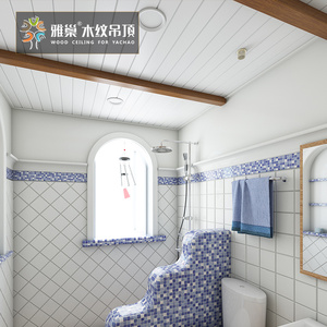 集成吊顶美式地中海铝扣板浴室吊顶材料厨房卫生间阳台天花板