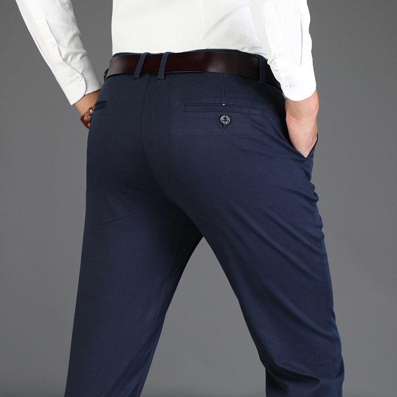 夏季薄款休閑褲男直筒褲長褲中腰彈力時尚商務西褲寬松工裝男褲子在類目 男裝, 休閒褲中 - 來自Buy2taobao.com提供專業的淘寶代購服務
