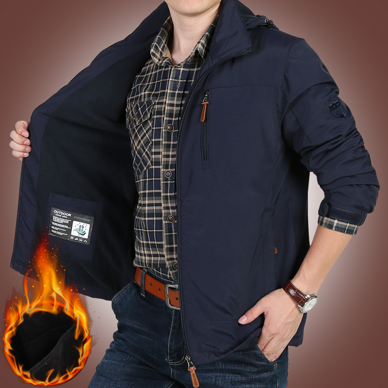 加绒厚宽松休闲户外冲锋秋装夹克