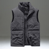 背心马甲秋冬加绒加厚大码 外穿马夹外套多袋工装 休闲保暖坎肩男潮