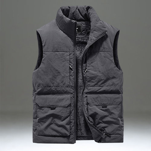 背心马甲秋冬加绒加厚保暖坎肩男