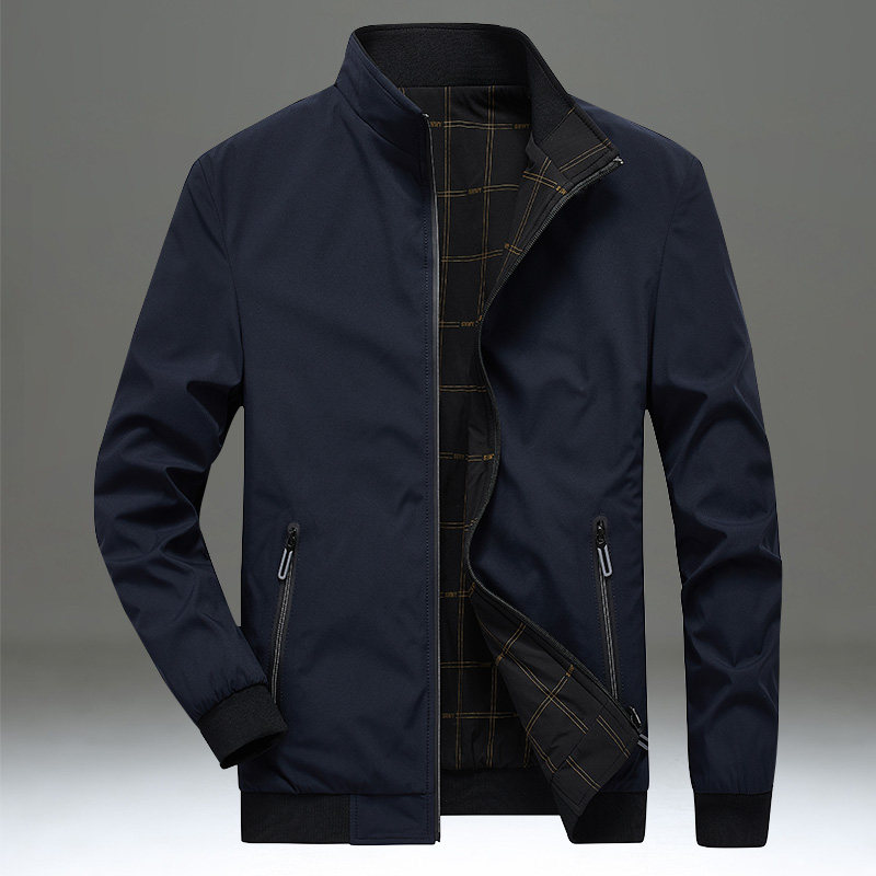 男士外套春秋季薄款立领男装上衣