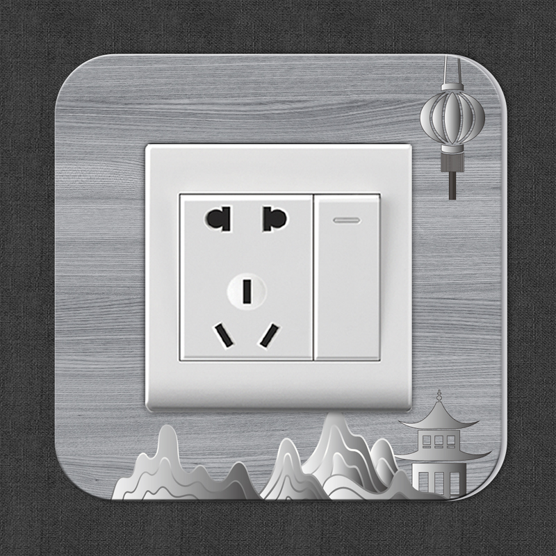 插座保护套亚克力开关贴墙面补洞遮丑边框套定制创意轻奢方形墙贴