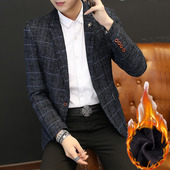 韩版 外套休闲小西装 修身 西服男装 单西上衣服潮 秋冬季 青年秋装 男士