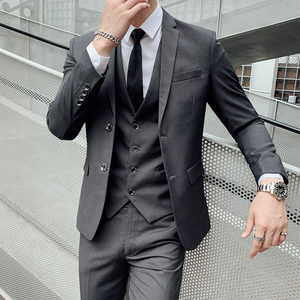 西服套装男士伴郎服结婚礼服马甲