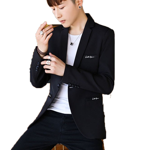 男士西装韩版修身 社会小伙青年帅气小西服男 春秋单上衣外套潮流
