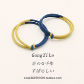 皮套女头绳男朋友带简约接拼日韩情侣小皮筋扎头发发圈接拼色发绳