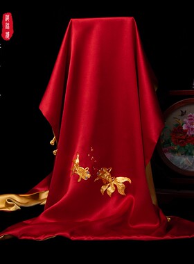 织锦楼桑蚕丝刺绣盘扣披肩