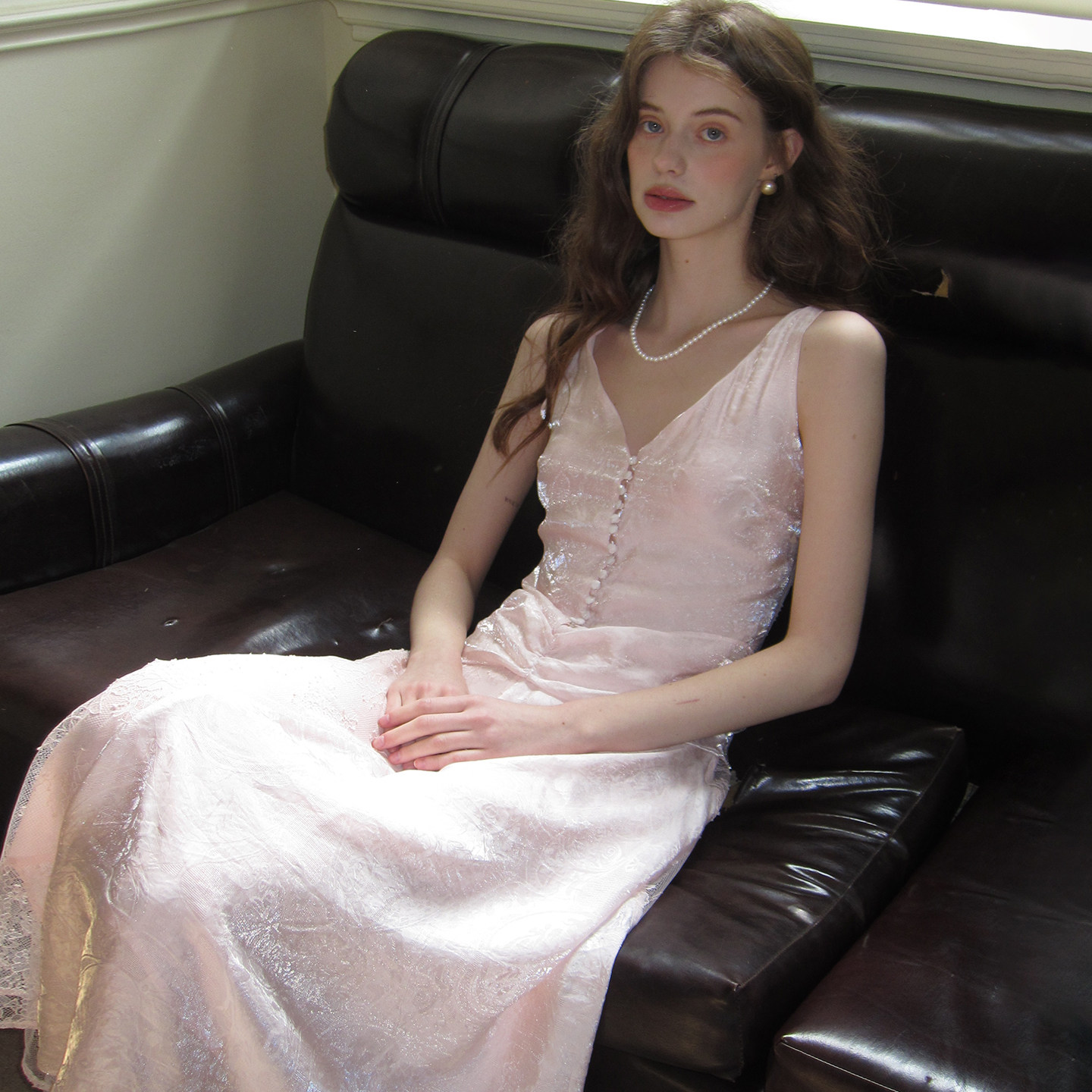 竹依依3/23 11点新款法式春季薄纱蕾丝吊带连衣裙女春款原创设计