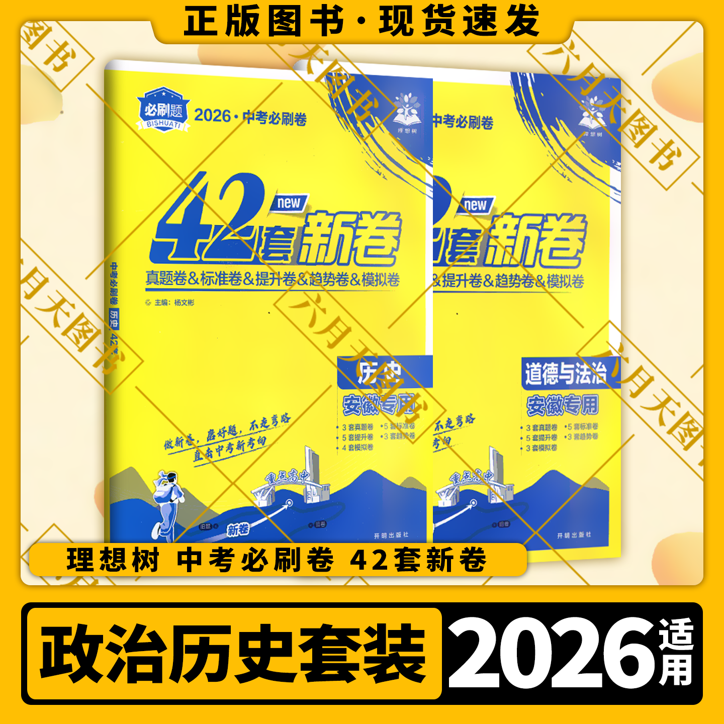 2026适用政治历史2本理想树中考必刷卷42套中考道德与法治安徽专版真题卷模拟卷原创汇编对点上分专项九年级初三五年真题新考向预